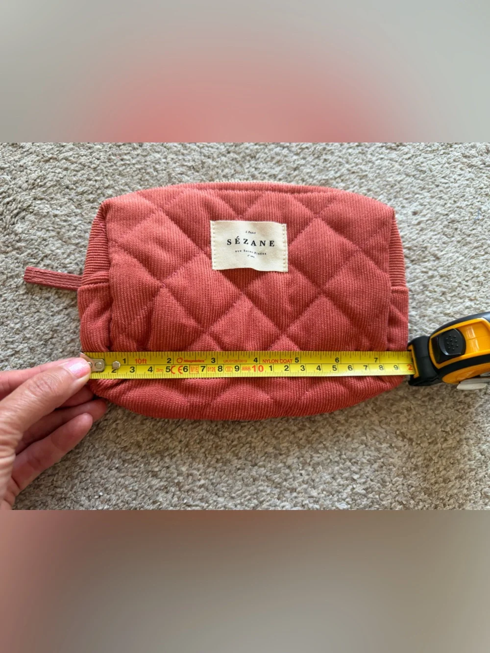 NWT Sezane Quilted Cosmetic Pouch